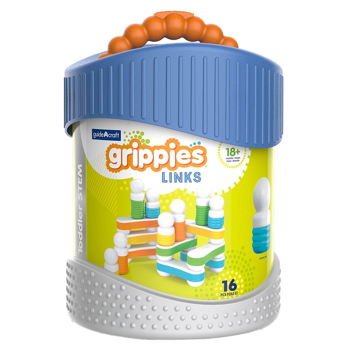 Set magnetic senzorial, Grippies Links, 16 piese