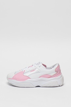 Puma, Pantofi sport cu insertii din piele ecologica STORM.Y Sorbet Puma, Pantofi sport cu insertii din piele ecologica STORM.Y Sorbet