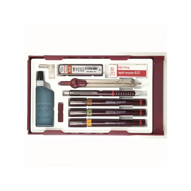Set 3 stilouri Rotring College Isograph 0.25/0.35/0.5