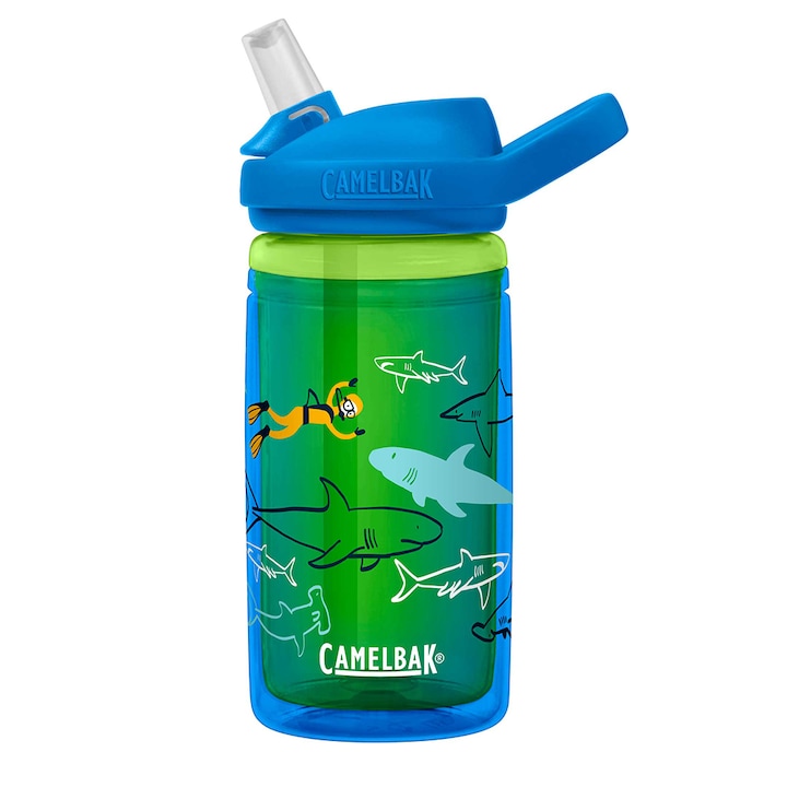 Bidon pentru apa Camelbak Eddy+ Kids Insulated, 0.4 L, Scuba Sharks