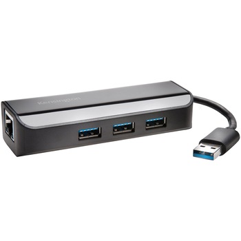 HUB extern KENSINGTON K33982WW, porturi USB: USB 3.0 x 3, conectare prin USB 3.0, cablu 0.05 m, retea 10/100/1000 Mbps (Gigabit), negru HUB extern KENSINGTON K33982WW, porturi USB: USB 3.0 x 3, conectare prin USB 3.0, cablu 0.05 m, retea 10/100/1000 Mbps (Gigabit), negru