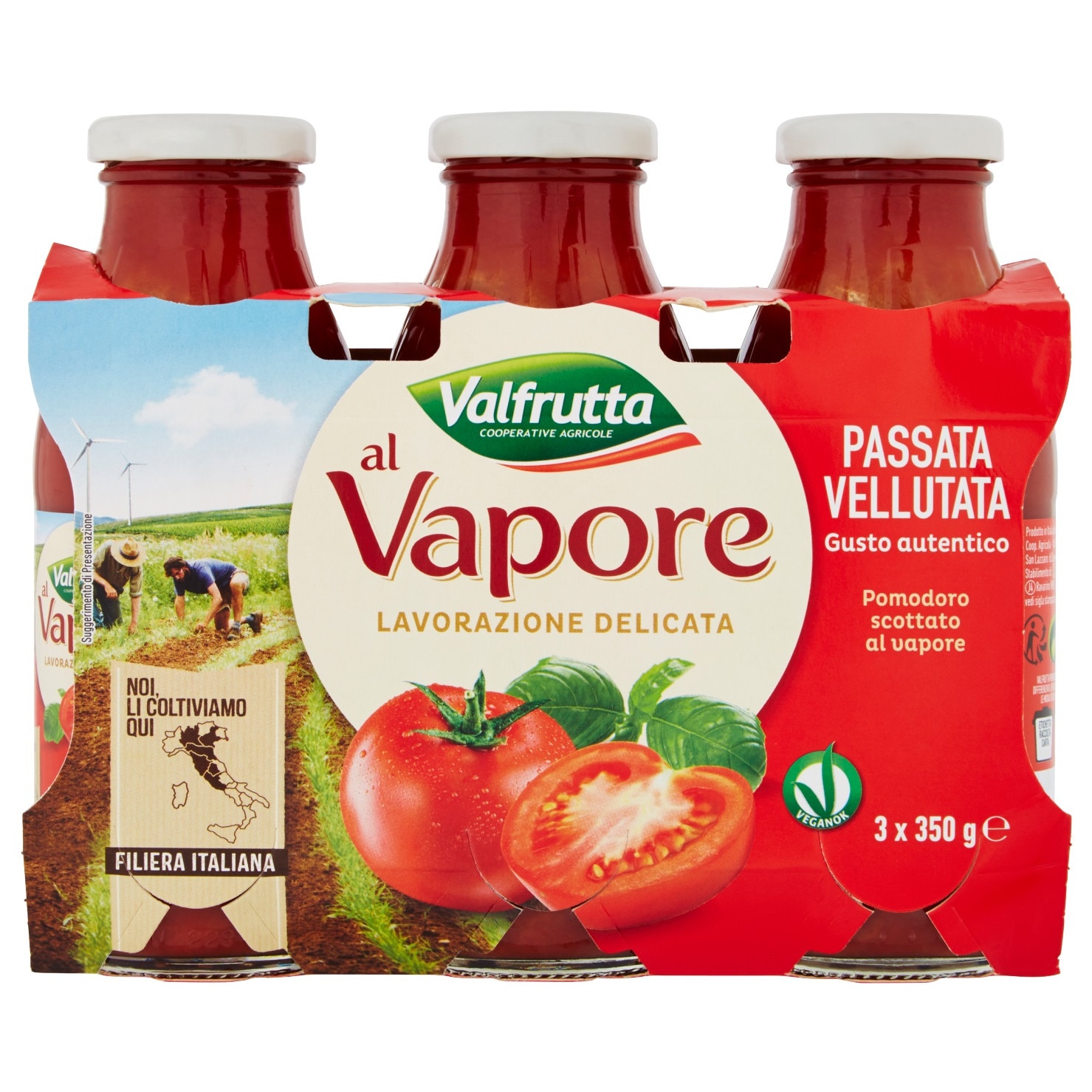 Passata de rosii Al Vapore 3x350gr Valfrutta