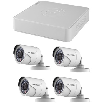 Kit supraveghere Hikvision K1-4CAM7120M, 4 camere 1MP DS-2CE16C0T-IRPF28, DVR DS-7104HGHI-F1S 1buc Kit supraveghere Hikvision K1-4CAM7120M, 4 camere 1MP DS-2CE16C0T-IRPF28, DVR DS-7104HGHI-F1S 1buc