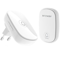 Sonerie Wireless cu energie cinetica Blitzwolf, 38 tonuri, 4 ,trepte volum, RF 433Mhz, alb
