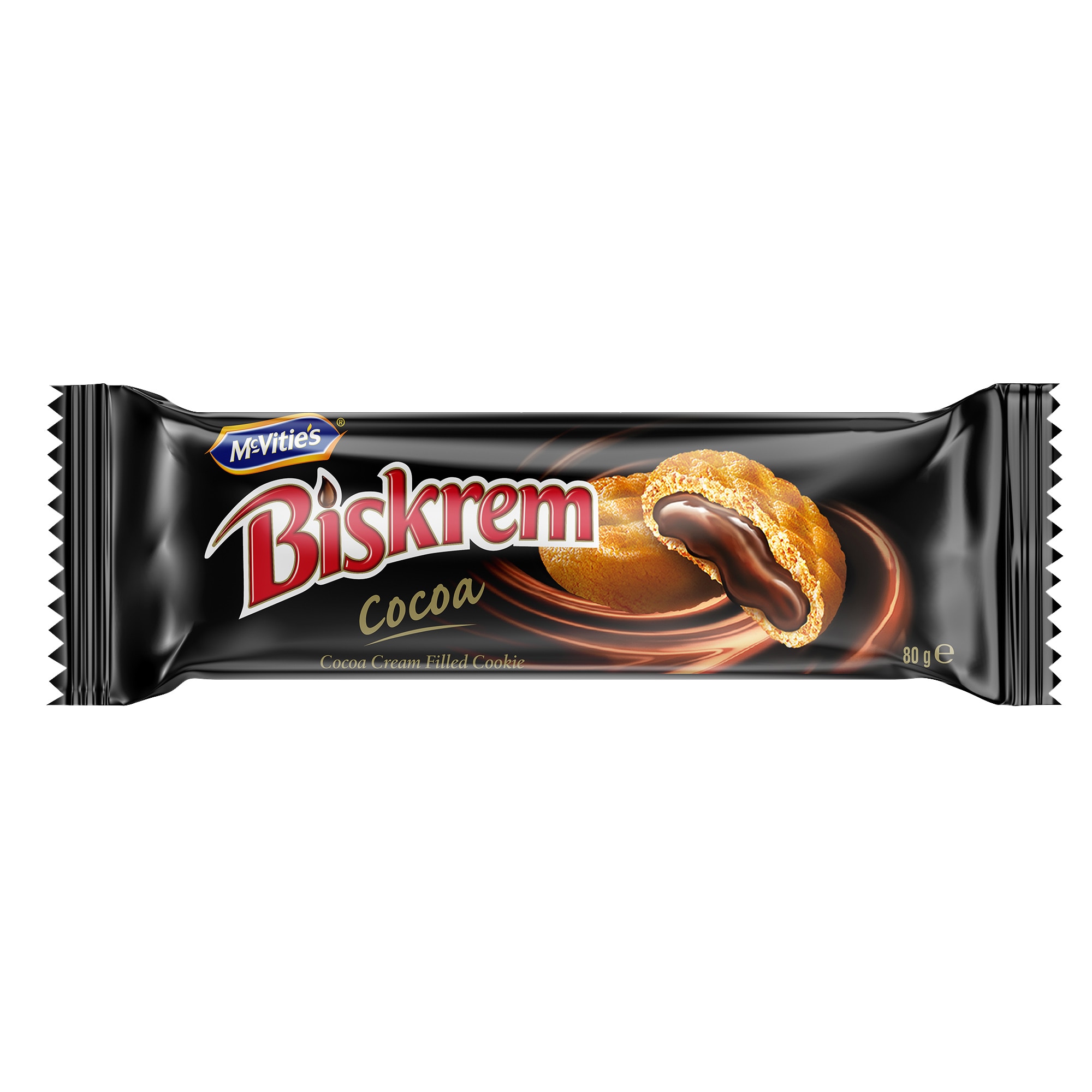 Biscuti umpluti cu crema de cacao Biskrem, 80g - eMAG.ro