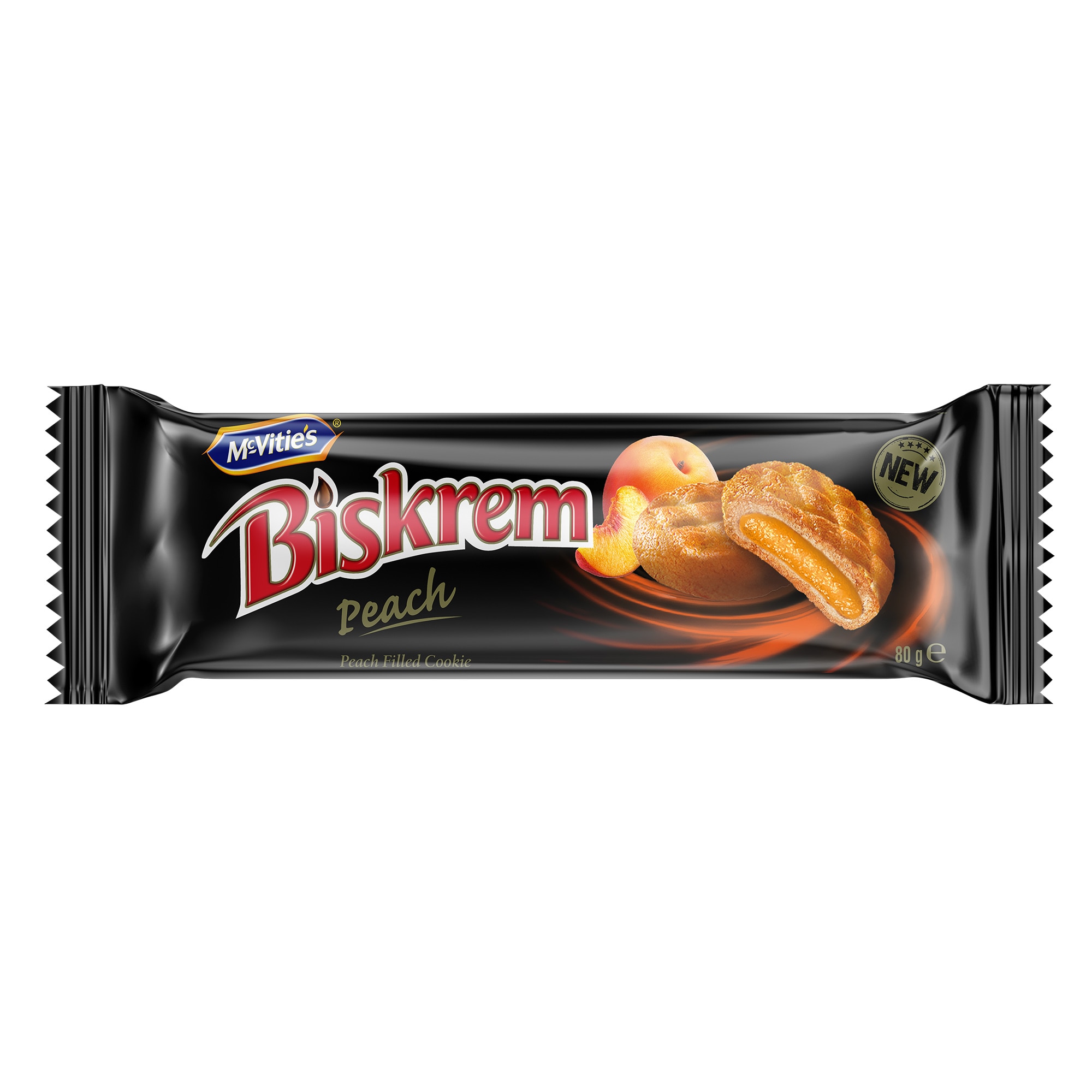 Biscuiti cu umplutura de piersica Biskrem, 80g - eMAG.ro