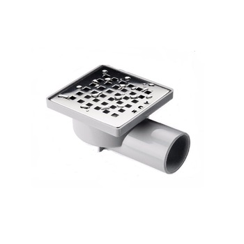 Rigola dus pardoseala,Say,Patrata,10 x 10 cm, gratar de inox,argintiu,iesire laterala Rigola dus pardoseala,Say,Patrata,10 x 10 cm, gratar de inox,argintiu,iesire laterala