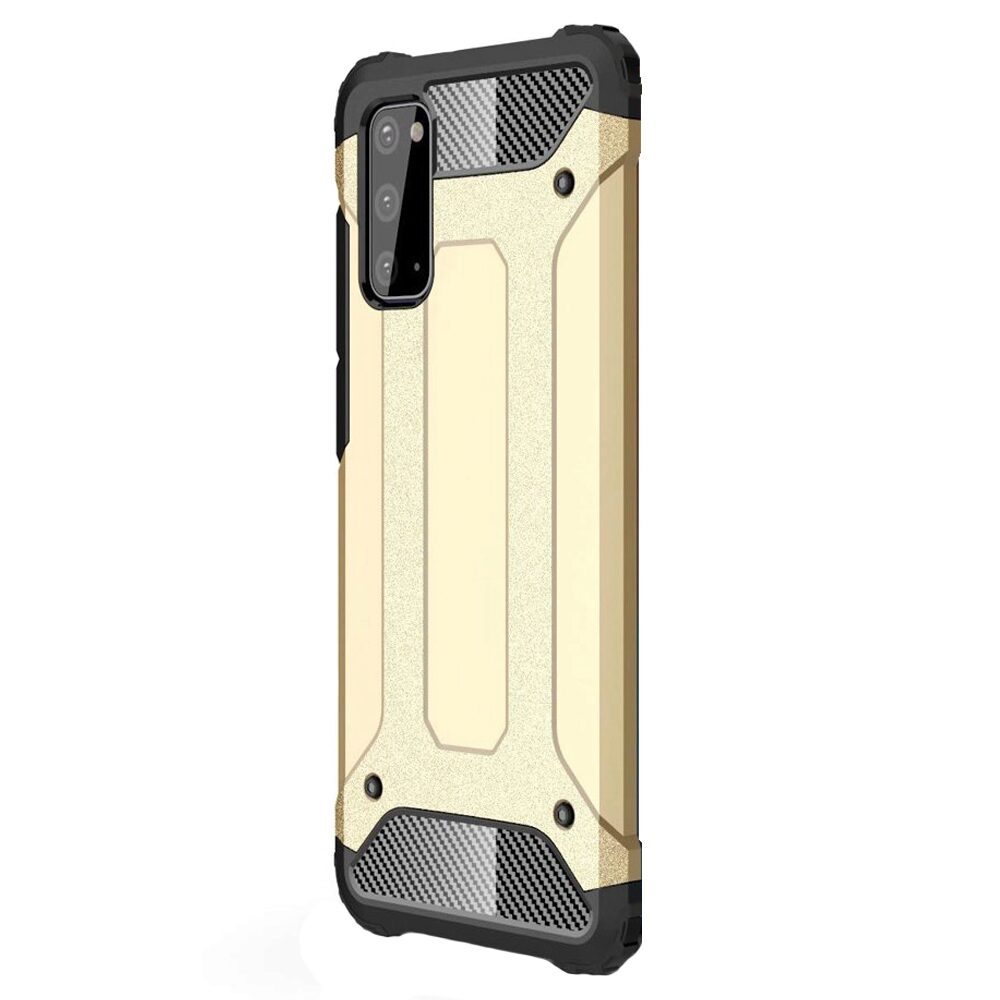 Husa Antisoc Forcell Armour pentru Samsung Galaxy A41, Auriu