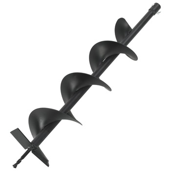 Burghiu de foreza vidaXL, Otel, 3,8 cm, 150 x 800 mm, Negru Burghiu de foreza vidaXL, Otel, 3,8 cm, 150 x 800 mm, Negru