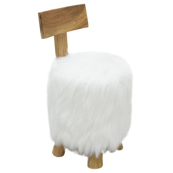Taburet din lemn masiv de tec, vidaXL, Lemn, 40 x 40 x 72cm, Alb Taburet din lemn masiv de tec, vidaXL, Lemn, 40 x 40 x 72cm, Alb
