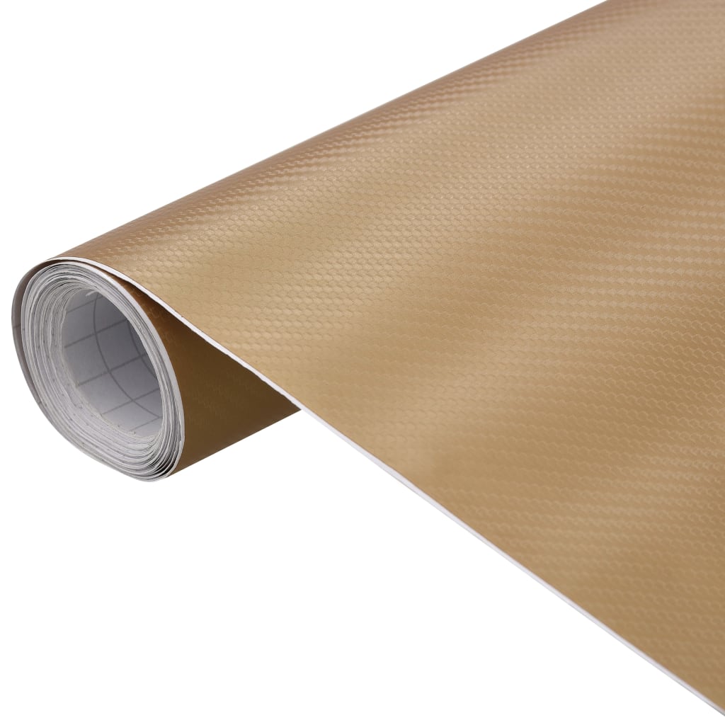 Folie auto 4D, vidaXL, PVC, 500 x 152 cm, Auriu