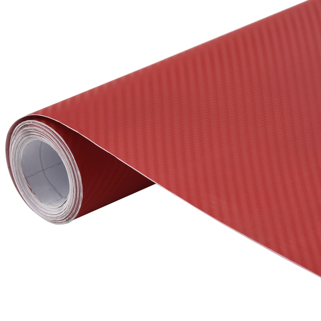 Folie auto 3D, vidaXL, PVC, 200 x 152 cm, Rosu