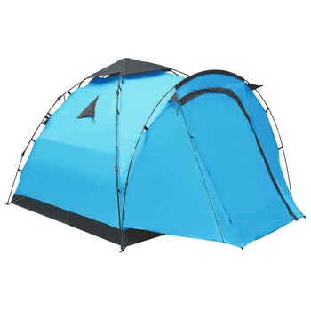 Cort de plaja tip pop-up, 3 persoane, vidaXL, Poliester 180T cu invelis din PA impermeabila, 200 x (220 + 80) x 160 cm, Albastru Cort de plaja tip pop-up, 3 persoane, vidaXL, Poliester 180T cu invelis din PA impermeabila, 200 x (220 + 80) x 160 cm, Albastru