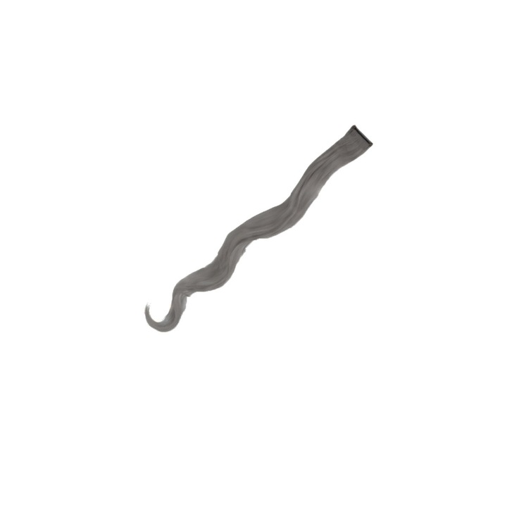 Extensii din par natural MoonbasaNails, Gri, 60 cm