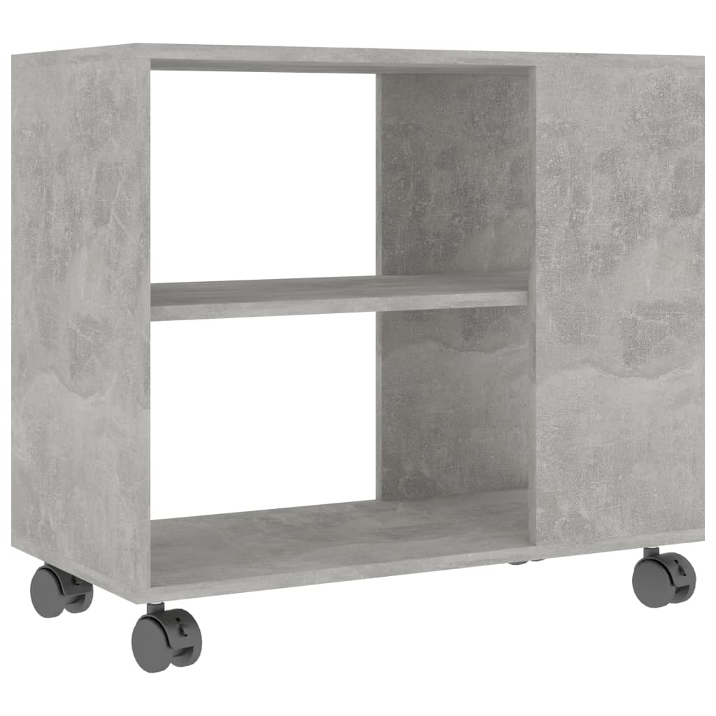 Masa laterala vidaXL, PAL, 70 x 35 x 55 cm, Gri ciment