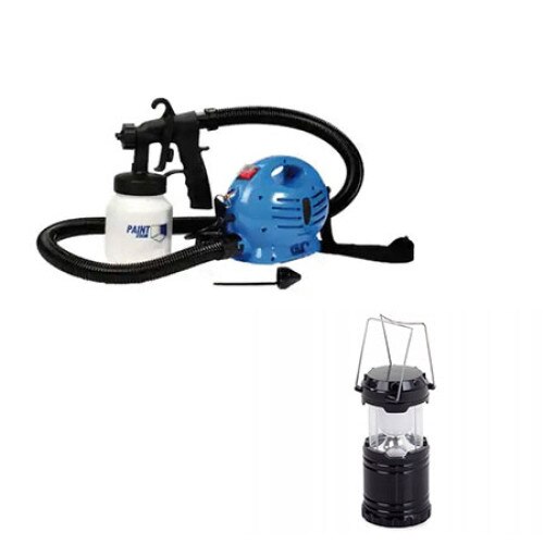 Pachet Pistol Spray ,Gaia, Paint Zoom 650w Pentru Vopsit Si Zugravit + Felinar Camping