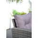Set mobilier gradina/terasa Kring Summer Bali, canapea + 2 fotolii + masuta depozitare, aspect ratan gri, perne antracit
