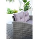 Set mobilier gradina/terasa Kring Summer Bali, canapea + 2 fotolii + masuta depozitare, aspect ratan gri, perne antracit
