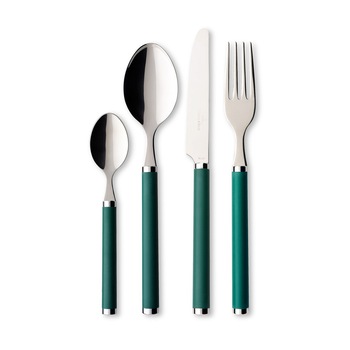 Set tacamuri 24 piese, Villeroy & Boch, Play!, inox, verde Set tacamuri 24 piese, Villeroy & Boch, Play!, inox, verde