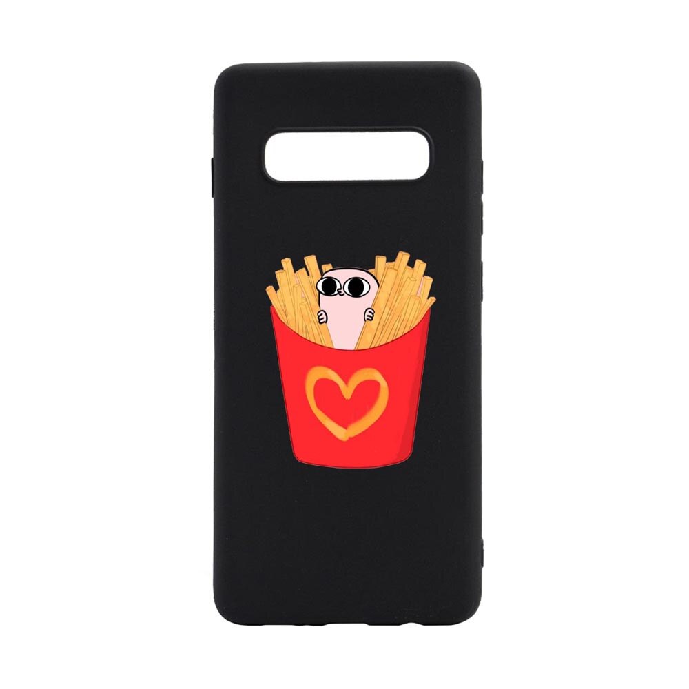 Husa Samsung Galaxy S10 Plus, i love chips, rezistenta la uzura, anti-alunecare, din silicon Premium, B602
