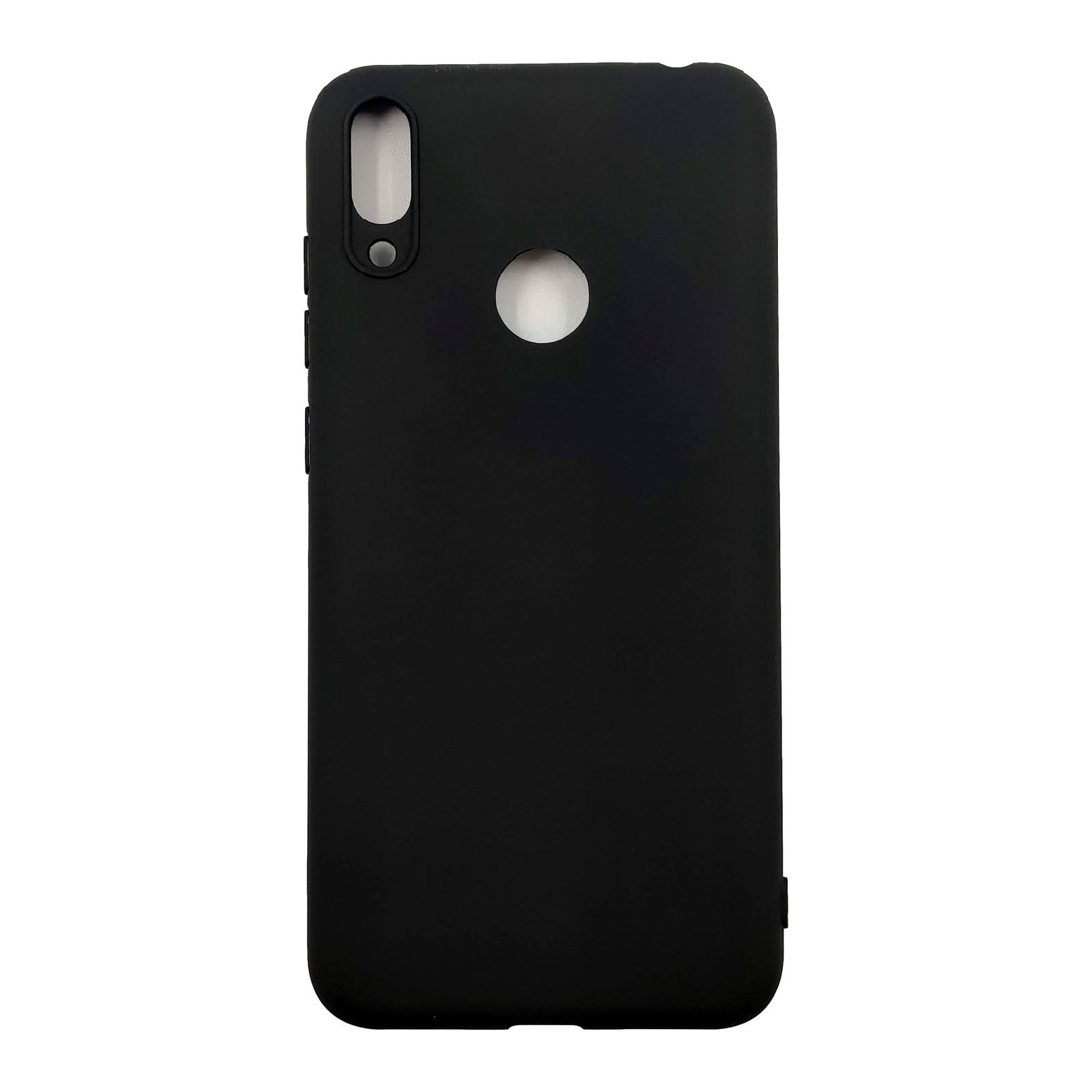 Husa silicon Huawei Y7 2019 model Mat cu Protectie Camera, Antisoc, TPU, Viceversa Negru