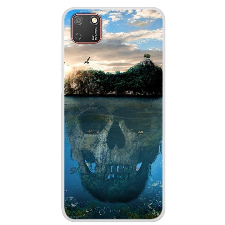 Borító Huawei Y5P modell Cursed Island, Szilikon, TPU, Viceversa Multicolor