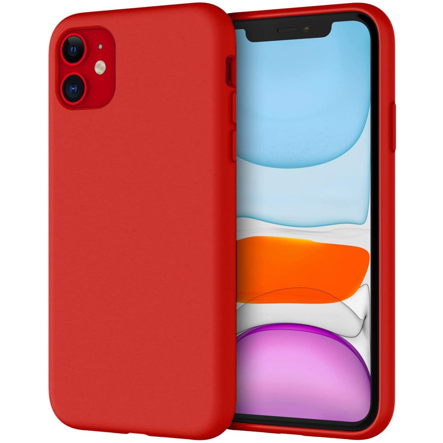 Husa protectie iPhone 11, X-level® PREMIUM, ultra slim, silicon Rosu, interior din microfibra