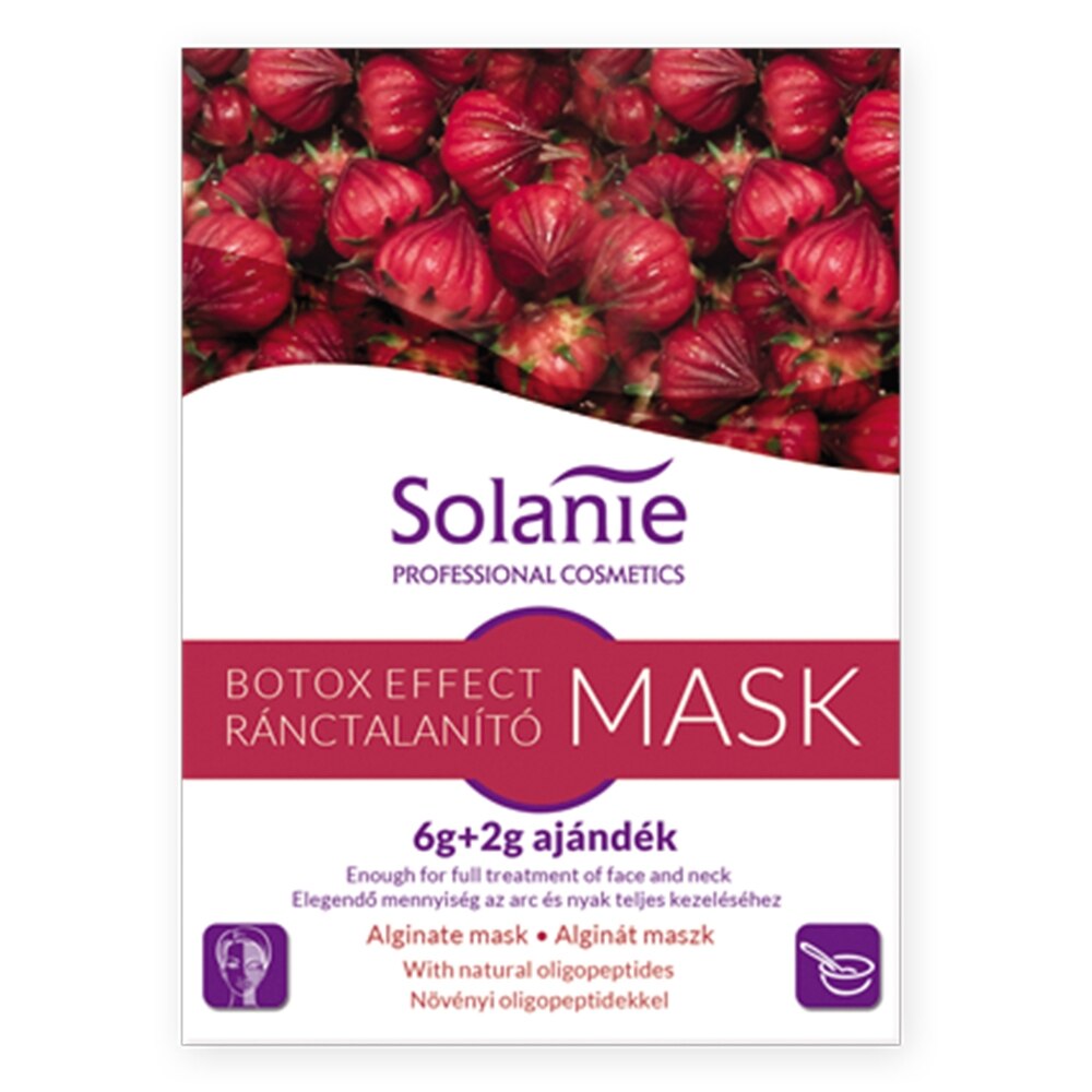 Masca alginata antirid Botox Effect, cu hibiscus, Solanie, 8 g