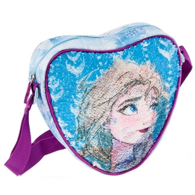 Gentuta Frozen inimioara cu paiete reversibile Bleu 20 x 7 x 20 cm