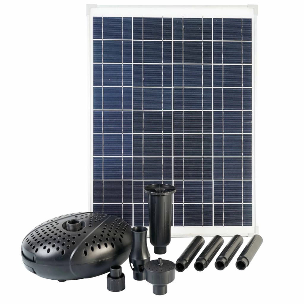 Set SolarMax cu panou solar si pompa, Ubbink, 25 x 20 x 40 cm , Negru