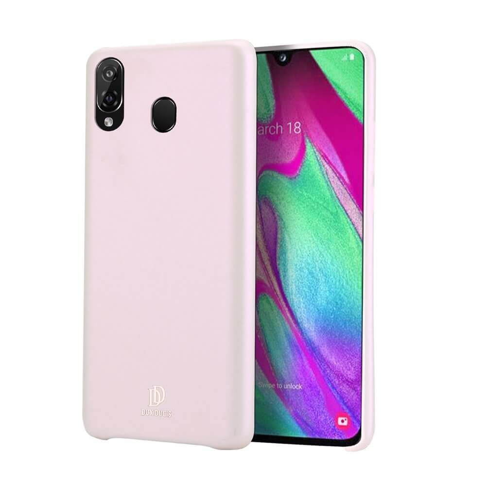 Husa Samsung A40, DUX DUCIS, Skin, Piele Ecologica, Roz