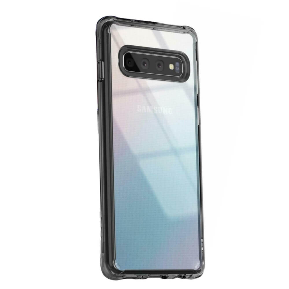 Husa Samsung S10 Plus, Clear Armor Bumper, Spate Transparent si Rama Neagra