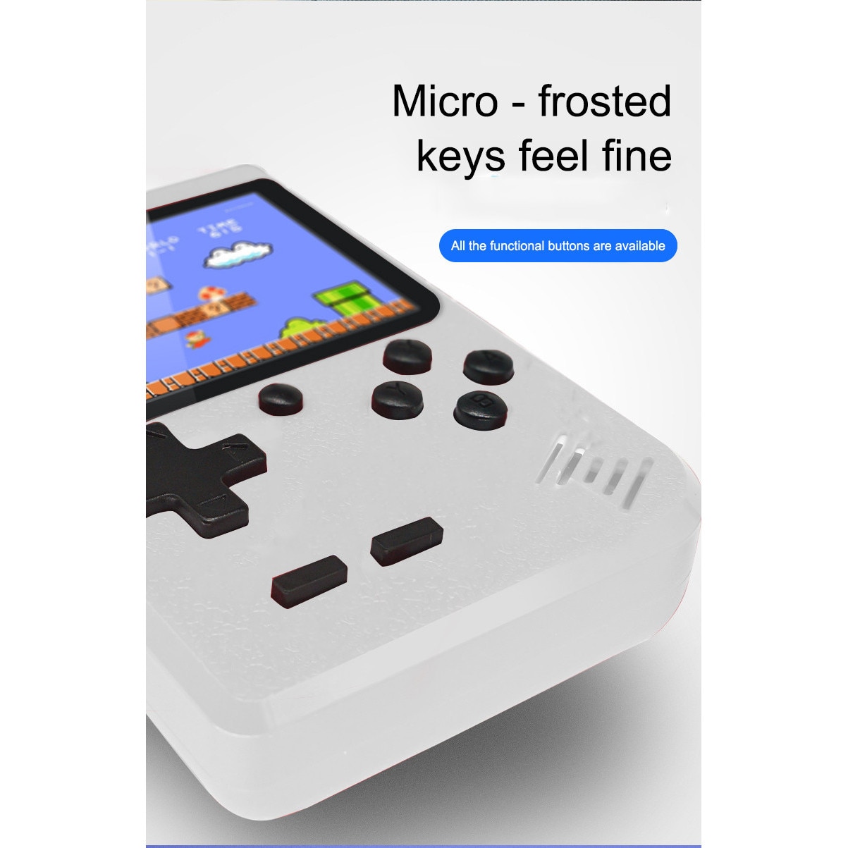 Mini consola portabila Rantime, 400 jocuri, 2 jucatori, Alb