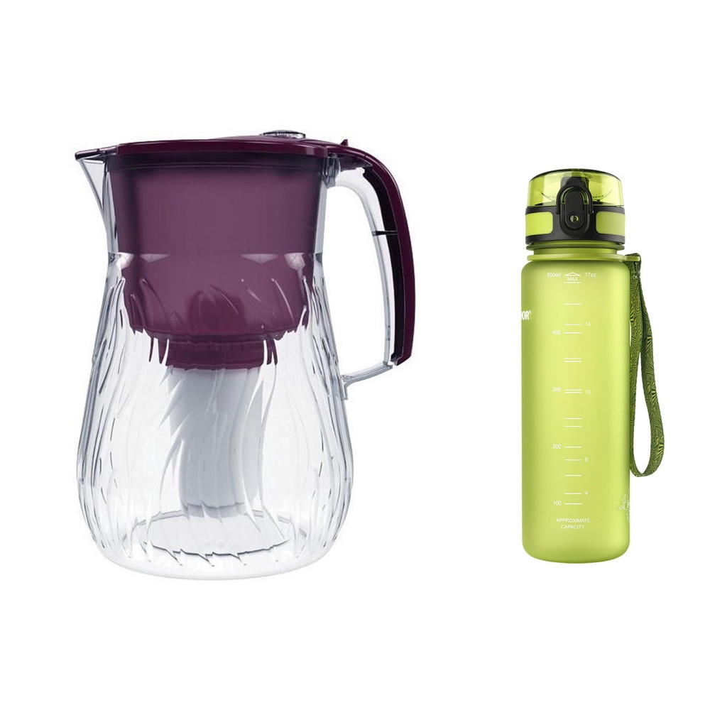 Cana filtranta ORLEAN cu sticluta din Tritan de 0,5 l verde lime