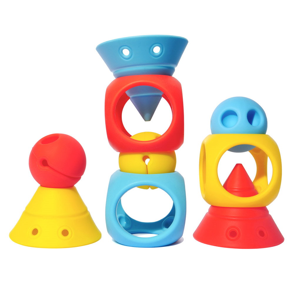 Set senzorial de constructie, Building Genius, 9 piese