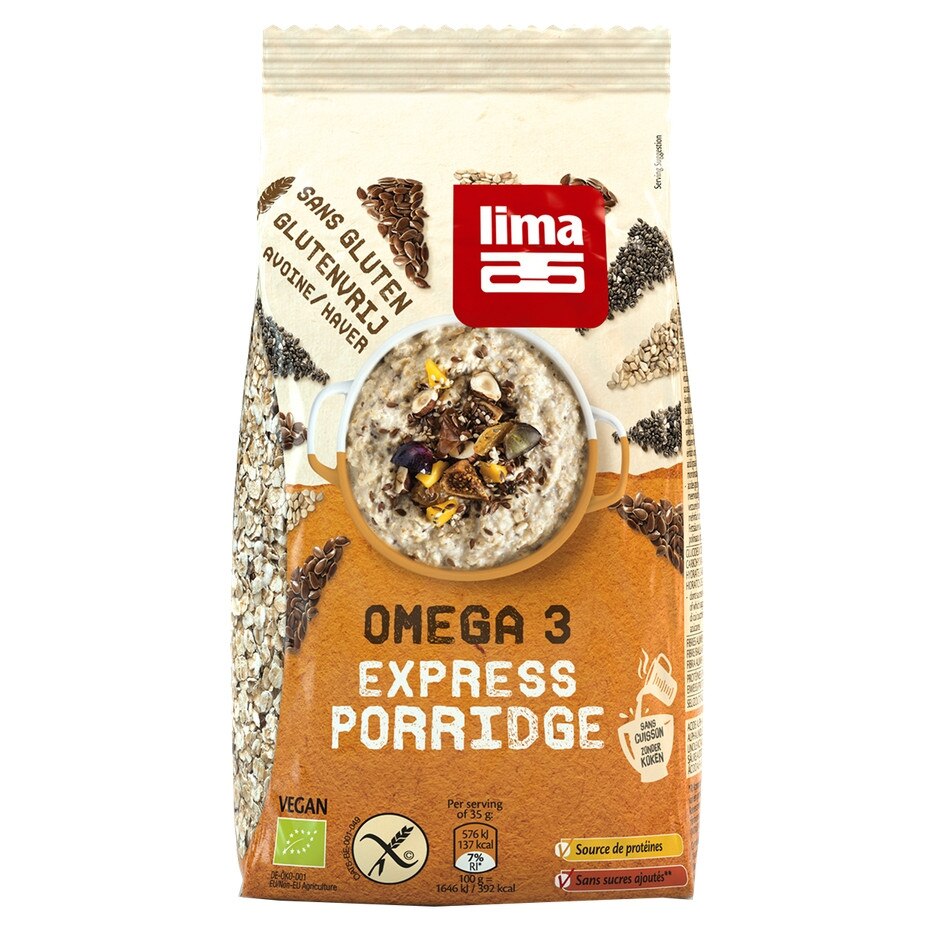 Porridge Express Omega 3 fara gluten bio 350g Lima