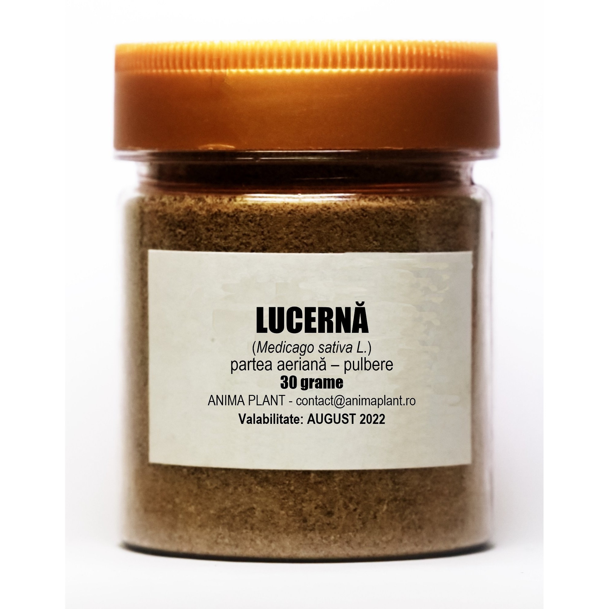 Lucerna, Medicago sativa L.. partea aeriana, pulbere, Anima Plant, 30 g