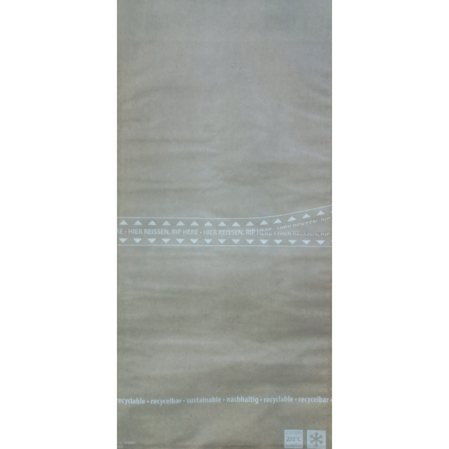 Punga biodegradabila bagheta, hartie maro, 14x28 cm, set 100 buc