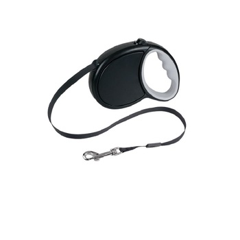 Lesa mecanica pentru caini, 7m, Negru Gri Lesa mecanica pentru caini, 7m, Negru Gri