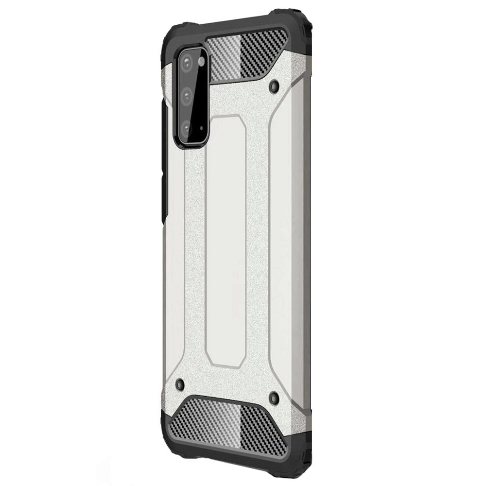 Husa Antisoc Forcell Armour pentru Samsung Galaxy A41, Argintiu