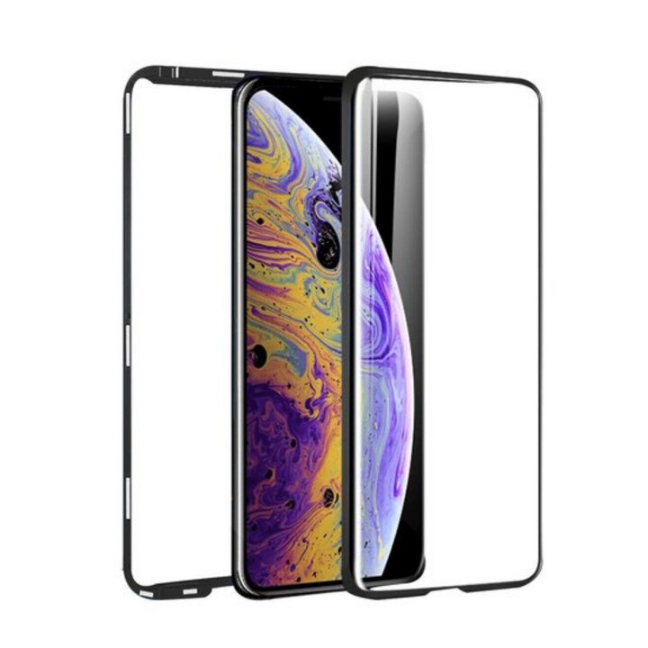 Husa 360 Magnetica cu Sticla fata + spate pentru iPhone XS MAX Black