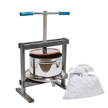 Presa - Teasc pentru struguri, VILEN, 10L, Cuva inox, Cadru metalic cu picioare Presa - Teasc pentru struguri, VILEN, 10L, Cuva inox, Cadru metalic cu picioare