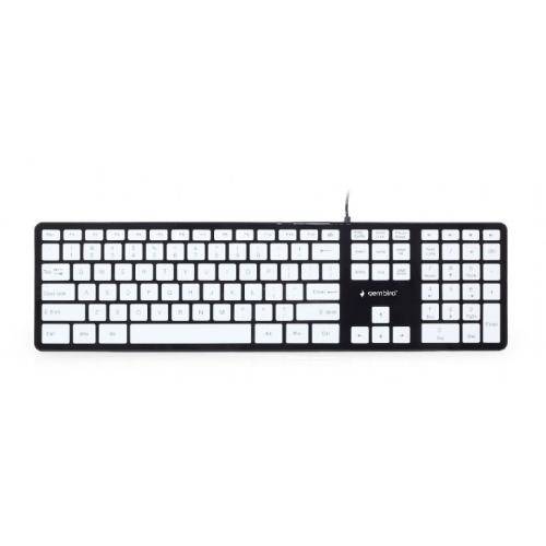 Tastatura Gembird KB-MCH-02-BKW USB Negru/Alb
