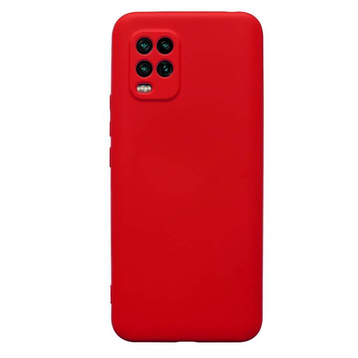 Xiaomi Mi 10 Lite tok, SILKASE, piros színű, puha szilikon