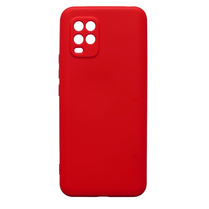 Кейс за Xiaomi Mi 10 Lite, SILKASE, червен цвят, мек силикон