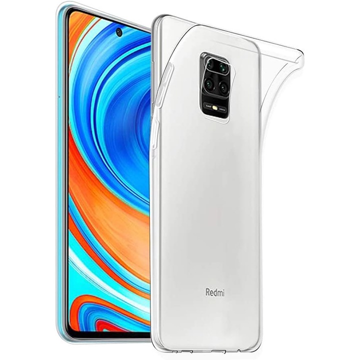 Xiaomi Redmi Note 9 Pro Max, SILKASE burkolat, átlátszó, szilikon