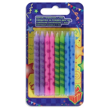 Set lumanari Zola®, multicolore, glitter 24 bucati Set lumanari Zola®, multicolore, glitter 24 bucati