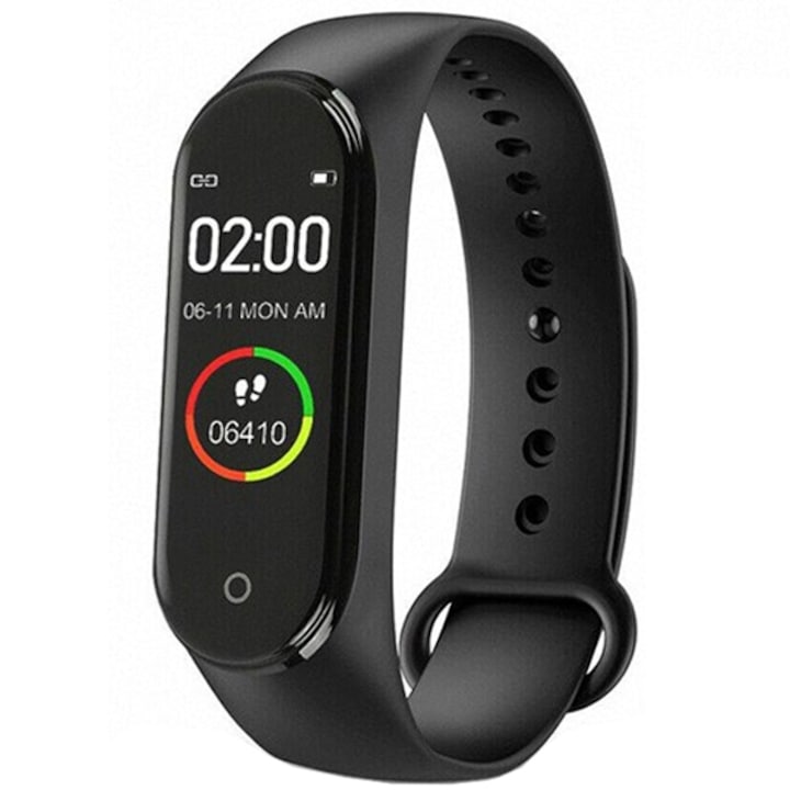 Fitness Band Reflection Vision® karkötő, M4-es modell pulzusszám, értesítések, lépésszámláló, Bluetooth, fekete