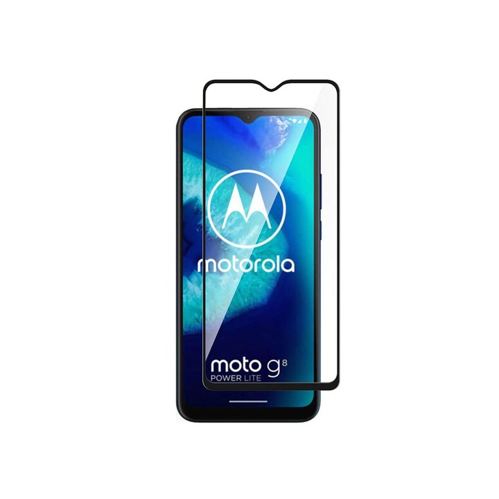 Защитно фолио темперирано стъкло Motorola Moto G8 Power Lite Full Face Full Glue