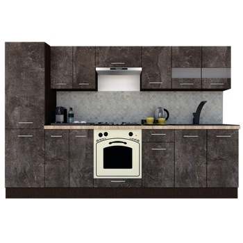 Set Bucatarie Marina New 290 4B2, Wenge / Decor 4299, 290 x 195,5 x 60 cm Set Bucatarie Marina New 290 4B2, Wenge / Decor 4299, 290 x 195,5 x 60 cm